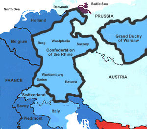 Confederation of the Rhine Map
